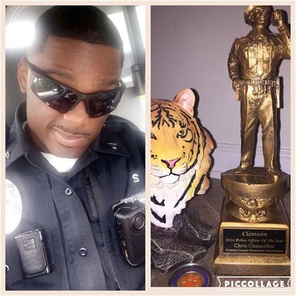 Chancellor was named 2016 Clemson police officer of the year