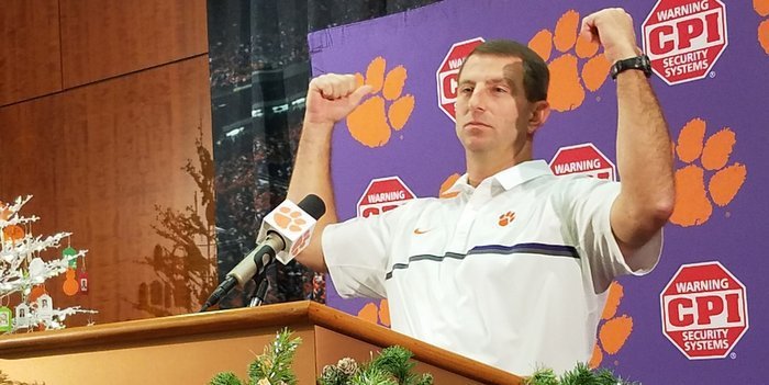 Swinney said he hopes Clemson fans show up strong in Orlando 