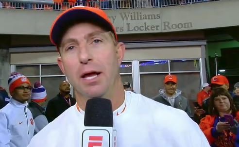 WATCH: ESPN Postgame Interview With Dabo Swinney | TigerNet