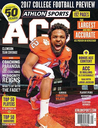Photo: Christian Wilkins on the cover of magazine
