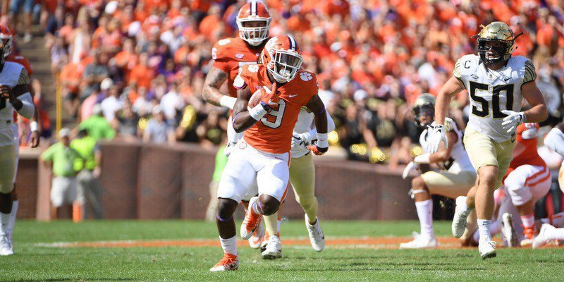 Etienne should be  close to 100 percent for Saturday's game against Georgia Tech 