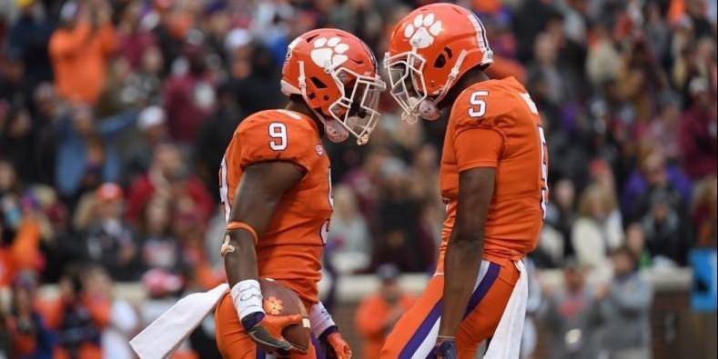 Clemson won a 41st-consecutive game by rushing for at least 200 yards. 
