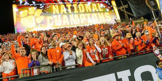 Clemson fans showed up, showed out and won it all