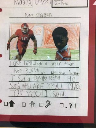 6-year-old writes about Boulware tackling him in dream