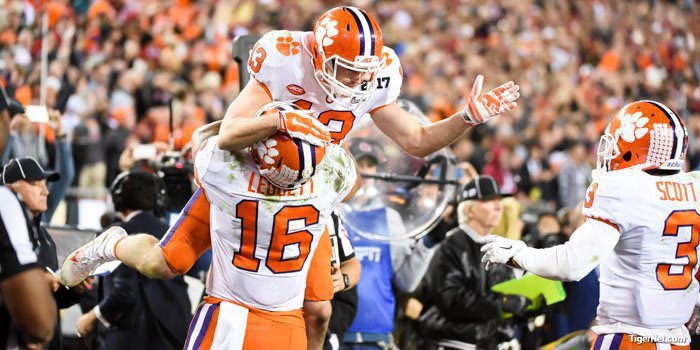 Renfrow's TD will always be remembered by Clemson fans