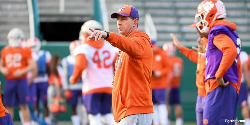 Swinney met with the media Wednesday to preview spring practice