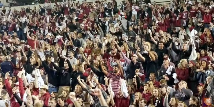 Gamecock students were fired up for a while