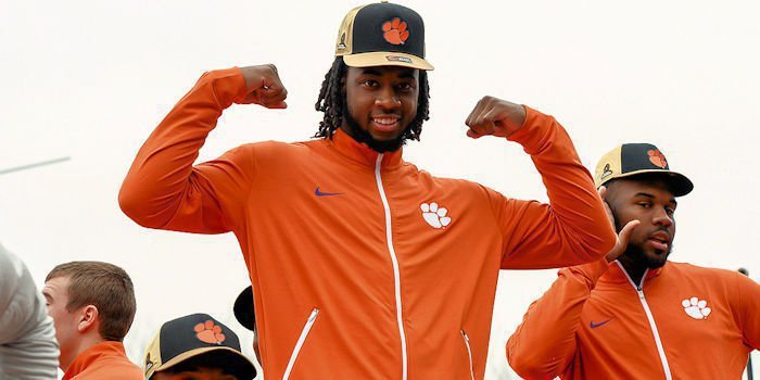 Mike Williams at the National Championship parade