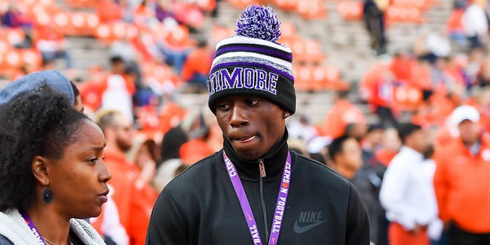 Dixon on his official visit to the Clemson-Citadel game