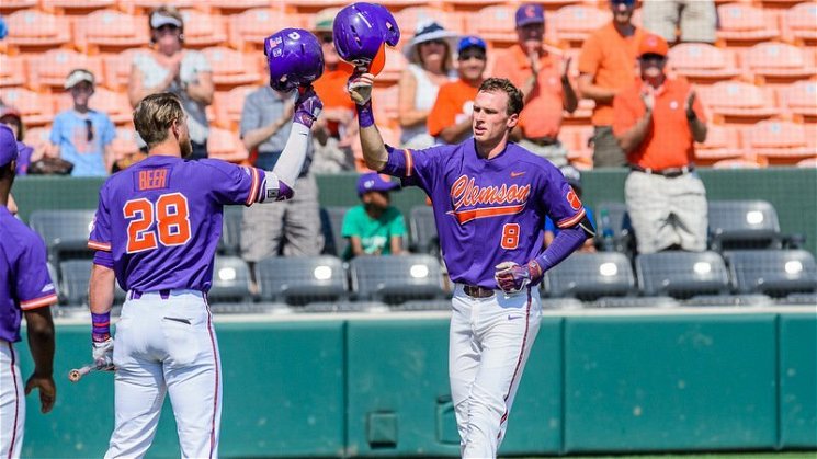 Logan Davidson became the first Clemson player to hit a home run from both sides of the plate in a single game.