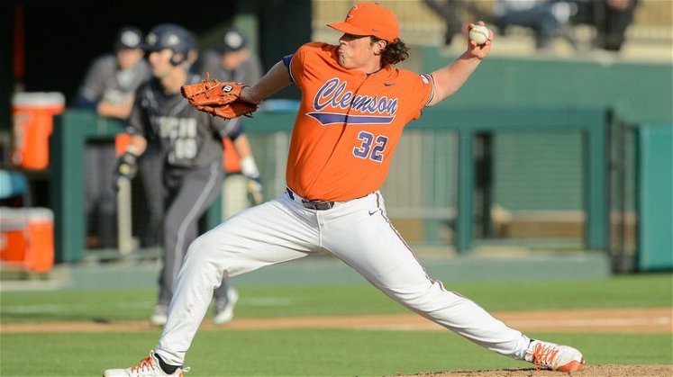 Jacob Hennessy pitched eight innings in Clemson's 3-2 win over Georgia Tech.