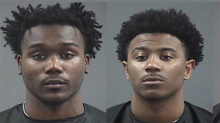 Johnson (L) and Fuller (R) were arrested Wednesday (Clemson Police Dept.)
