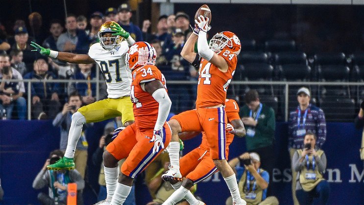 Nolan Turner picked off a pass in that last Clemson-Notre Dame matchup.