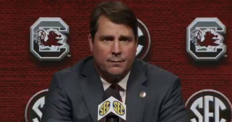 WATCH: Will Muschamp reacts to 38-3 loss to Clemson