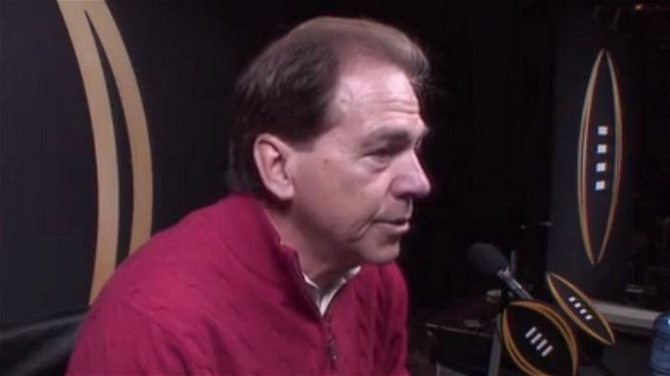 Saban speaks with the media Saturday 