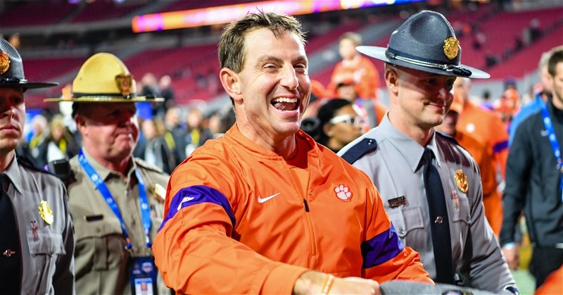 Swinney plays basketball when he can get some free time