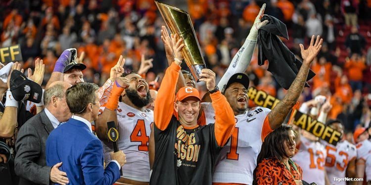 Clemson national championship win game notes