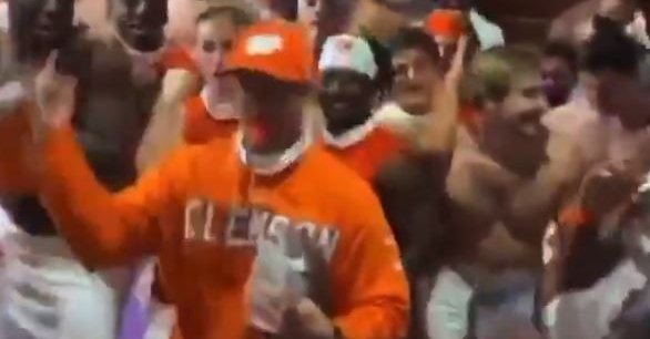 The fun is in the winning especially in the Clemson locker room