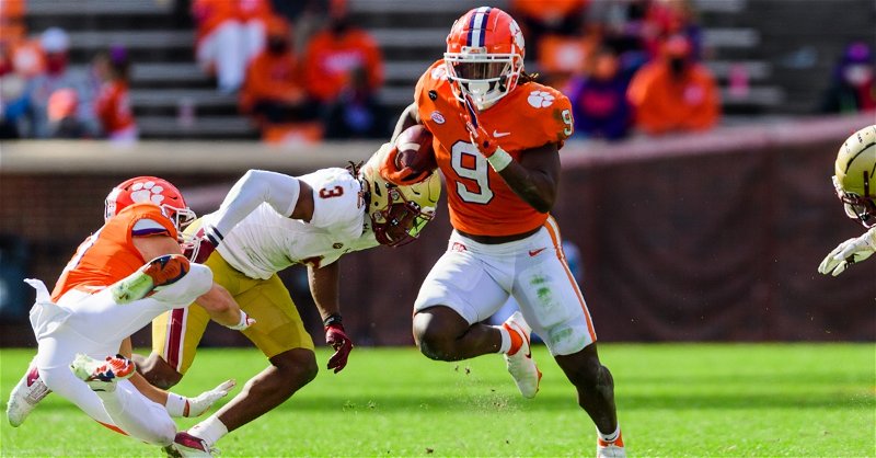 Etienne has been a PFF favorite running back prospect two years running. (ACC photo)