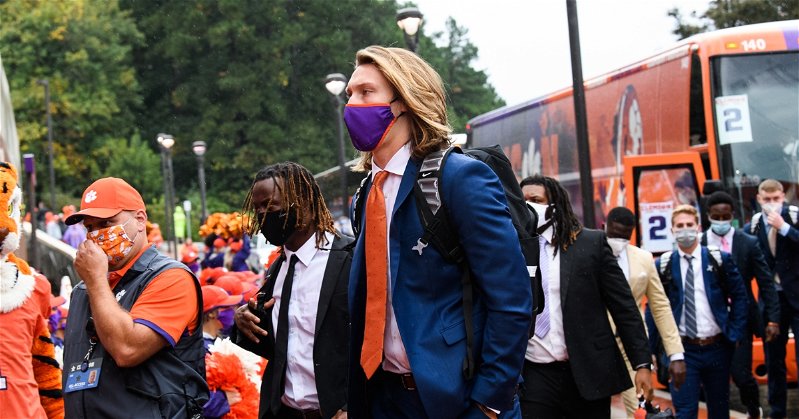 Trevor Lawrence is out for Saturday. (ACC pic)