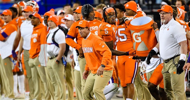 Clemson head coach Dabo Swinney and his coaches are taking a 10 percent pay cut 