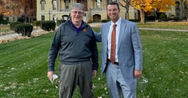 Swinney took a tour of Notre Dame's campus on Friday