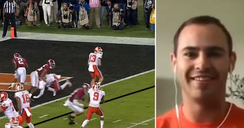Hunter Renfrow was interviewed by SportsCenter on the game-winning title play