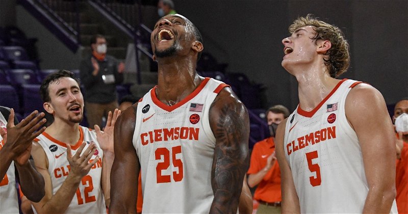Clemson had plenty of fun during Tuesday's win over UNC. (ACC photo)
