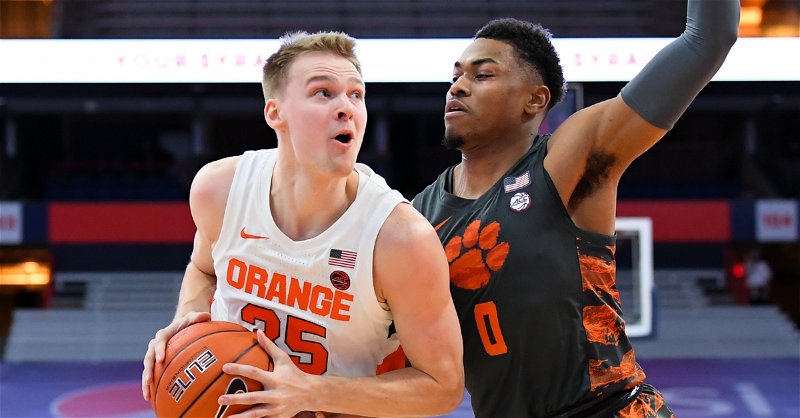 Trapp playing defense against Syracuse (Rich Barnes - USA Today Sports)