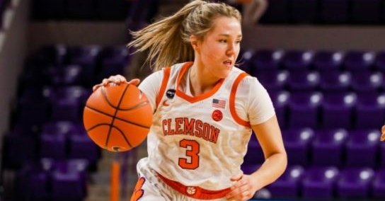 Clemson with the home loss against UNC (Photo credit: Clemson WBB Twitter)