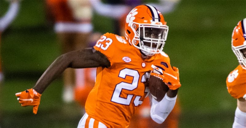 Lyn-J Dixon will have to take charge in the Clemson RB group first to grab first-team All-ACC honors. (ACC photo)