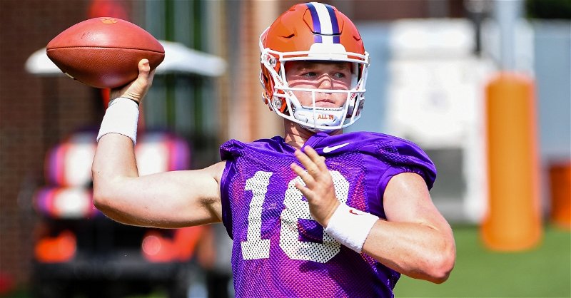 Clemson quarterback Hunter Helms learns from NFL great Peyton Manning