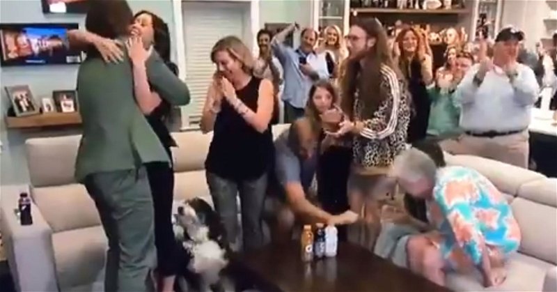 The Lawrence family dog was excited for Trevor