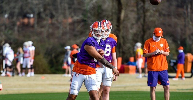 Swinney says DJ Uiagalelei can make Trevor Lawrence look normal at times.