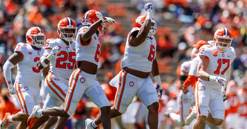 Clemson's White team bowed up defensively after the first drive. (ACC photo)