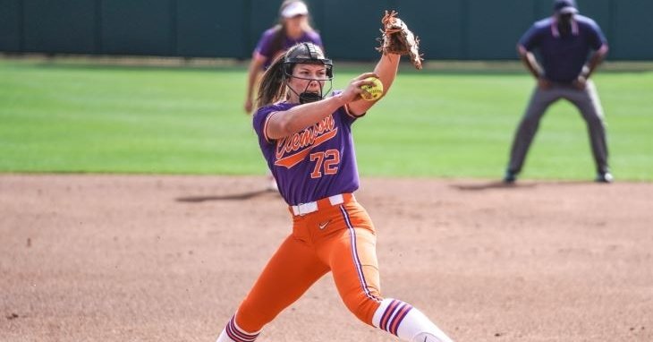 Cagle only faced two more batters than the maximum. (Clemson athletics photo)