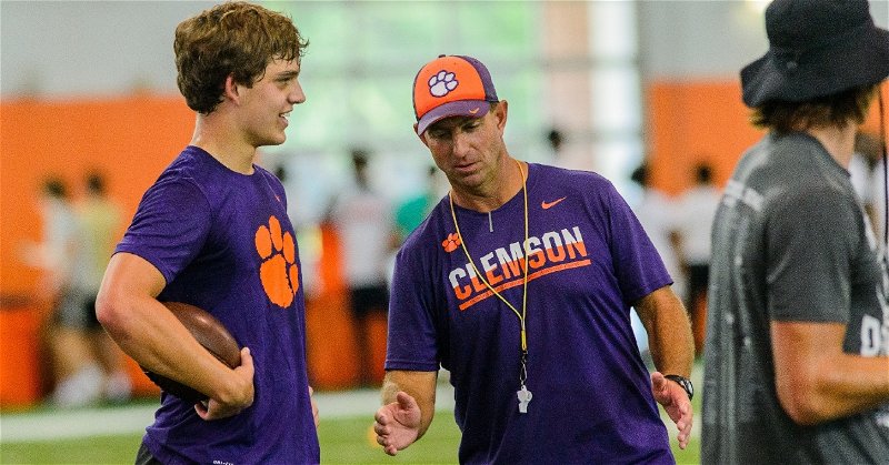Manning appeared to have a good time at Dabo Camp