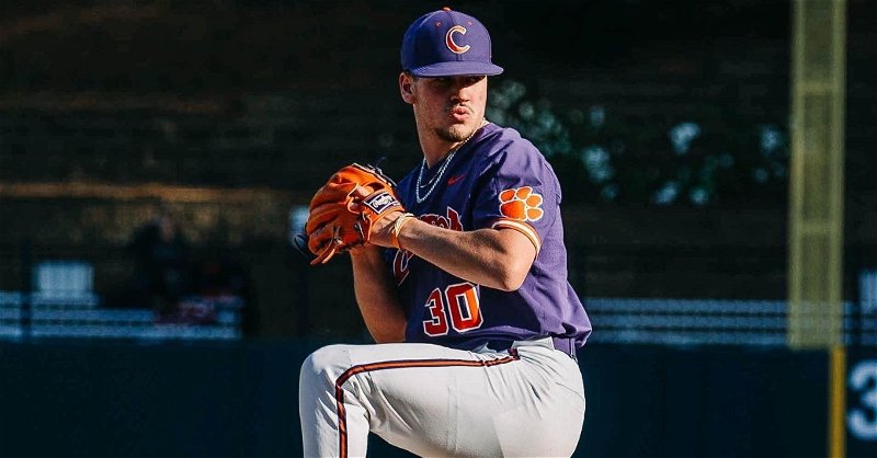 Billy Barlow will take the hill in an 11 a.m. start now Saturday. (Clemson athletics photo)