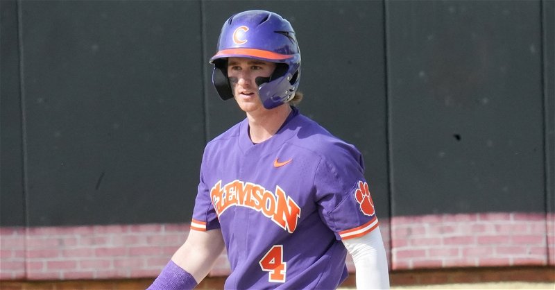 Clemson trailed by as many as seven runs but tied things up in the ninth (Clemson baseball Twitter photo). 