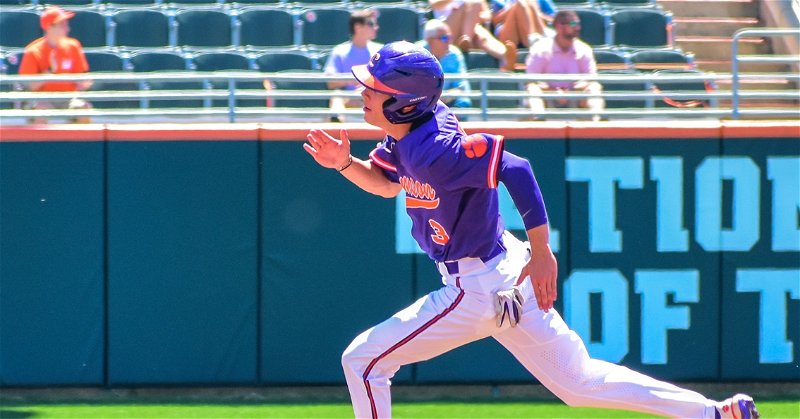 Dylan Brewer tallied three RBIs and scored twice in Clemson's 19 unanswered runs versus the Indiana Hoosiers on Saturday (file photo). 