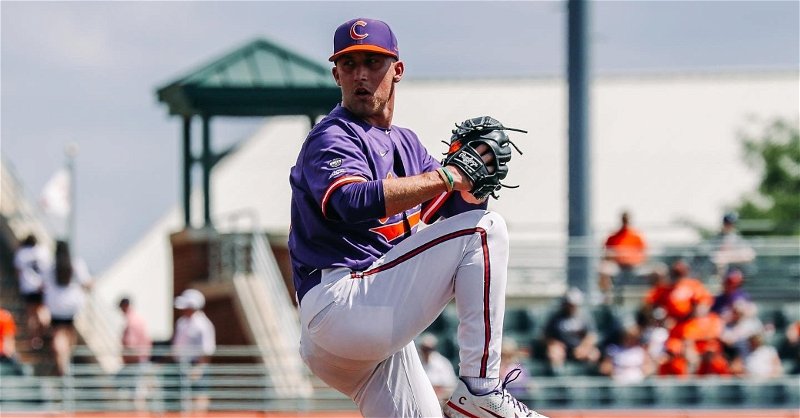 Gilbert pitched well for the Tigers. (Photo courtesy of Clemson Baseball). 