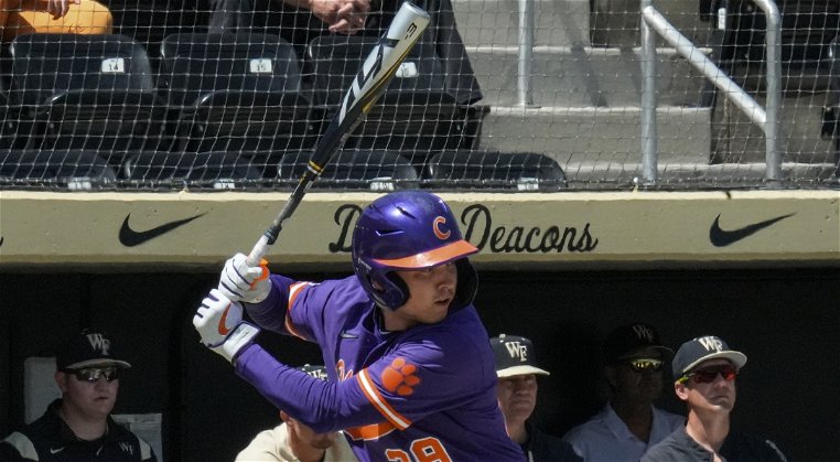 Max Wagner had a big day in the effort (Clemson baseball Twitter photo).
