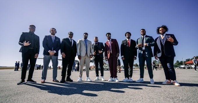 Clemson confirmed that the Avengers D-line group is all back with this pic from Friday's travel.