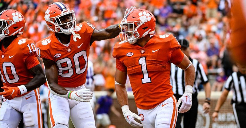 Clemson is projected as a 12-point favorite over Duke in the season opener.