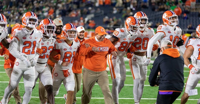 Clemson dropped in the Playoff poll after a 35-14 loss at Notre Dame on Saturday.