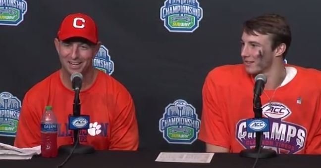 WATCH: Dabo Swinney, Cade Klubnik postgame press conference after ACC title win
