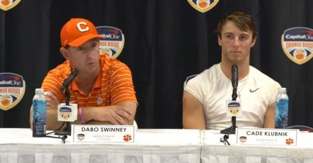 WATCH: Dabo Swinney, Cade Klubnik React To 31-14 Loss In Orange Bowl ...