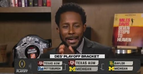 Yes, that's ESPN analyst Desmond Howard's Playoff projection. 