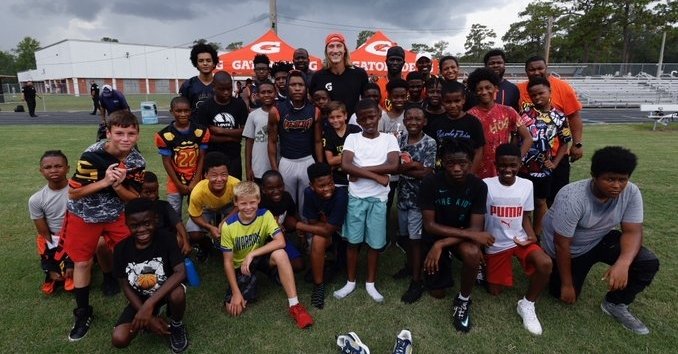 Trevor Lawrence continues to give back to his new home of Jacksonville. (Photo via Gatorade)