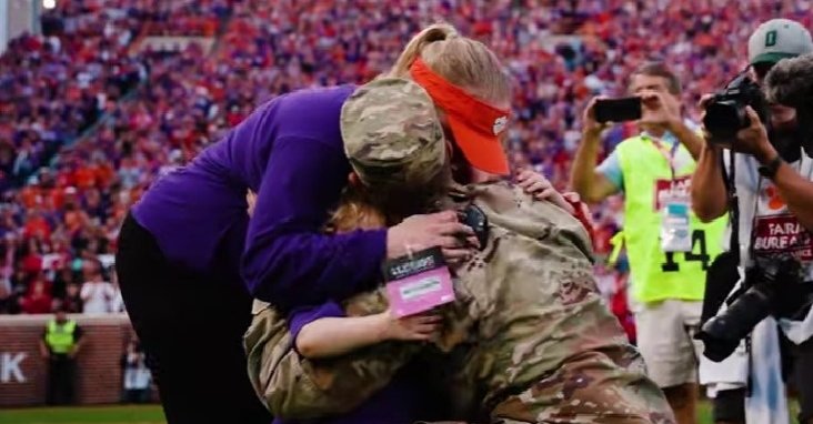 Military Appreciation Day at Clemson featured a family reunion on-field and much more. 